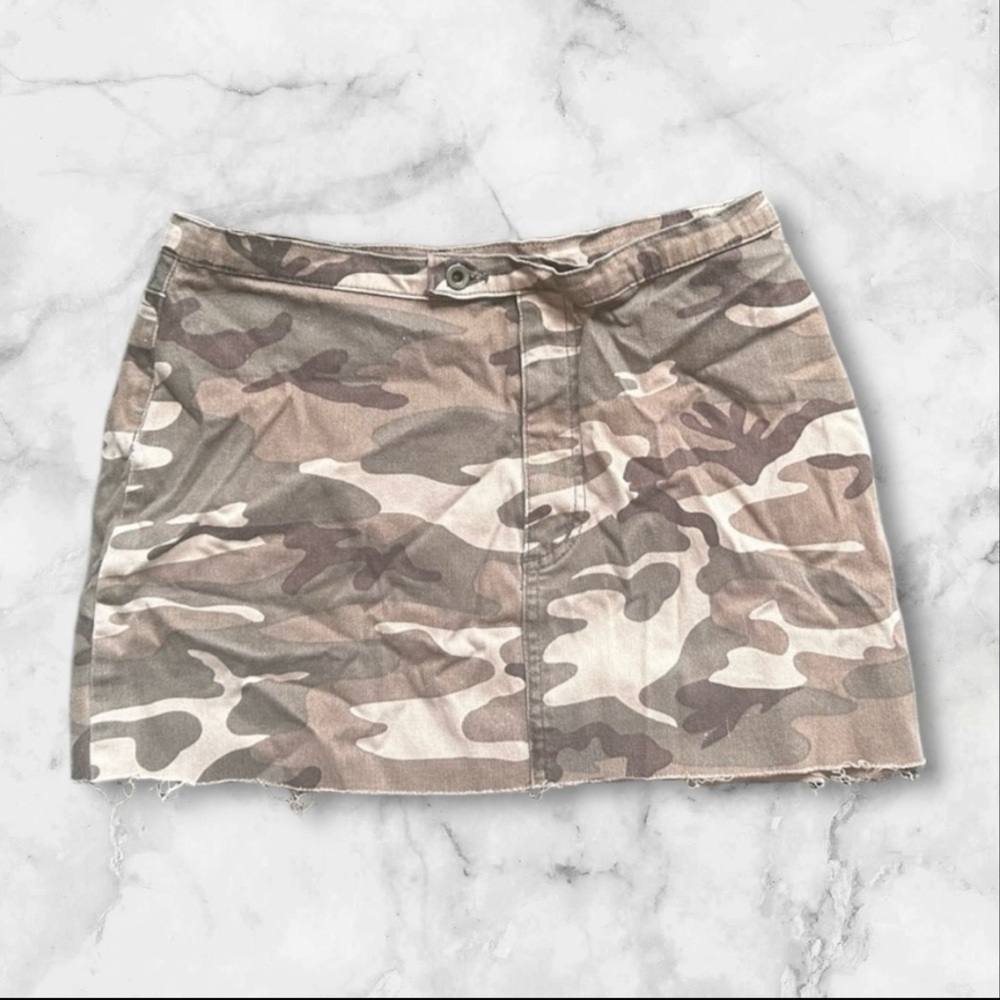 Y2K Vintage Camo Print Mini Skirt